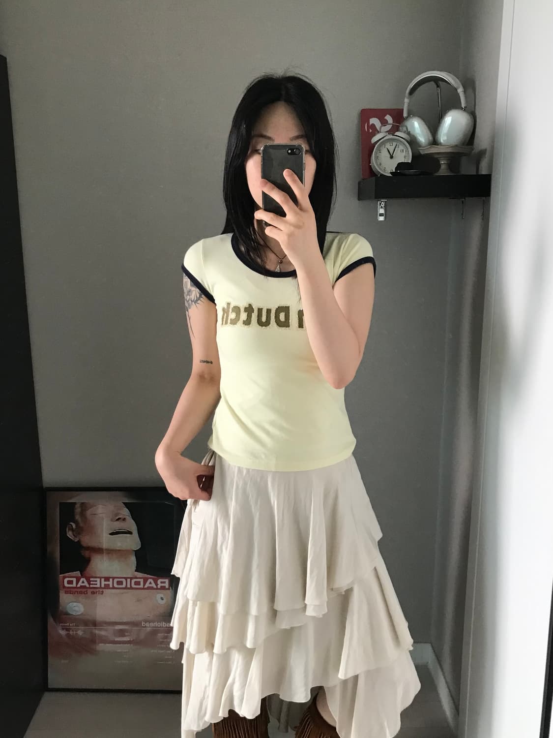 본더치 중앙 스펠아웃 Y2K 옐로우 링거티 상품이미지3