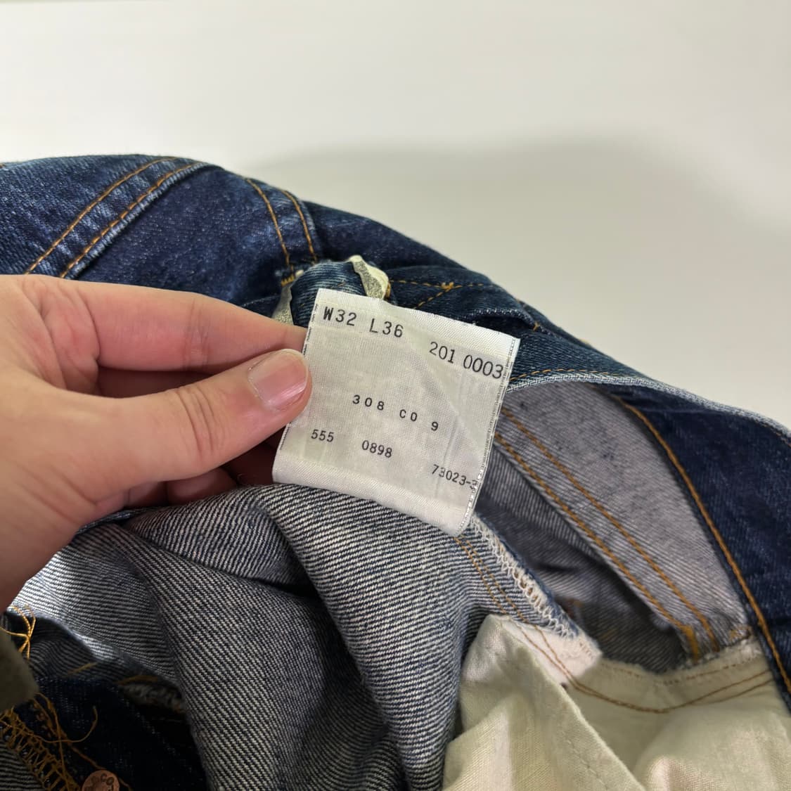 32 90s 리바이스 LVC 201XX 발렌시아 신치백 데님팬츠 상품이미지8