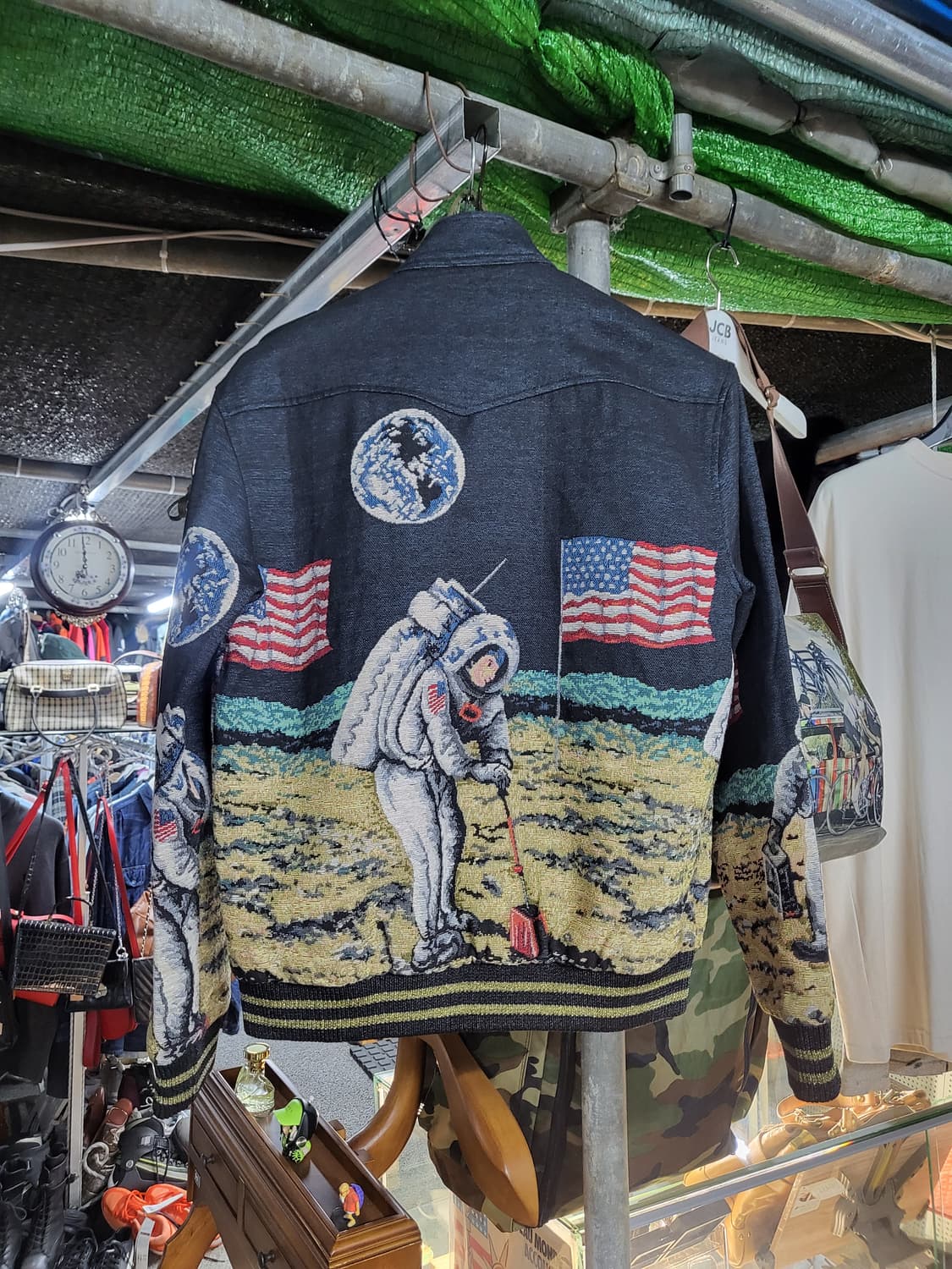 우주인 자수 서프 문랜딩 자켓 상품이미지2