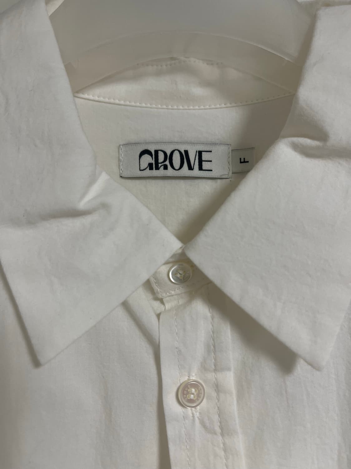 Grove 그로브 스미스 폴드카라셔츠 화이트 상품이미지6