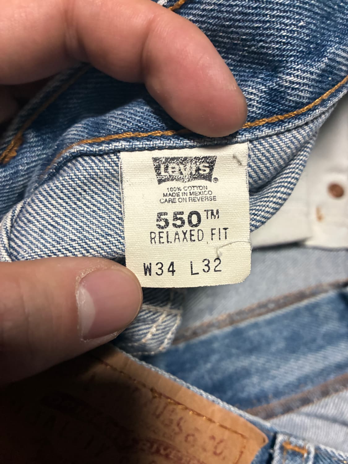 34/32 리바이스 550 워싱 데님 스케이터 상품이미지2