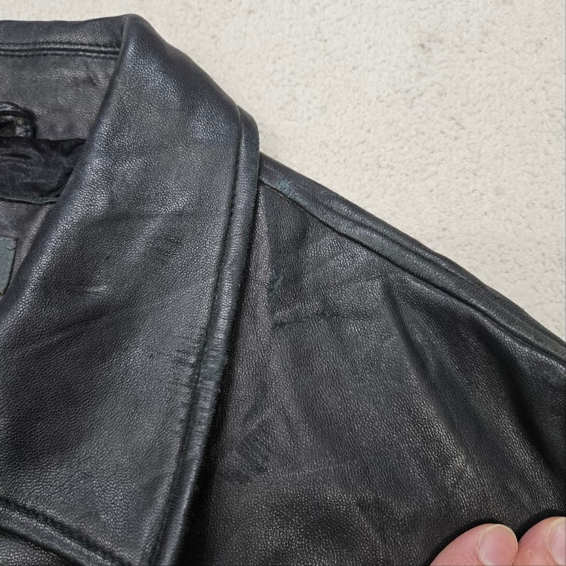 00s 바나나리퍼블릭 레더 자켓 L 블랙 상품이미지8