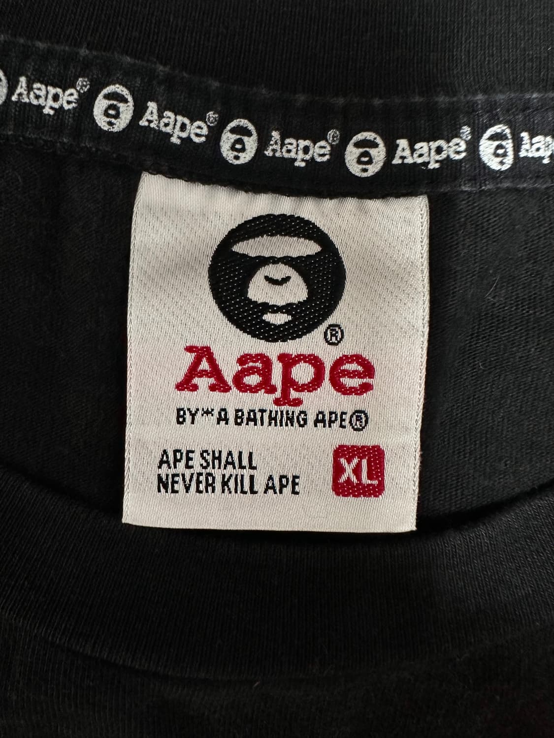Aape 에이프 블랙 반팔 티셔츠 상품이미지7