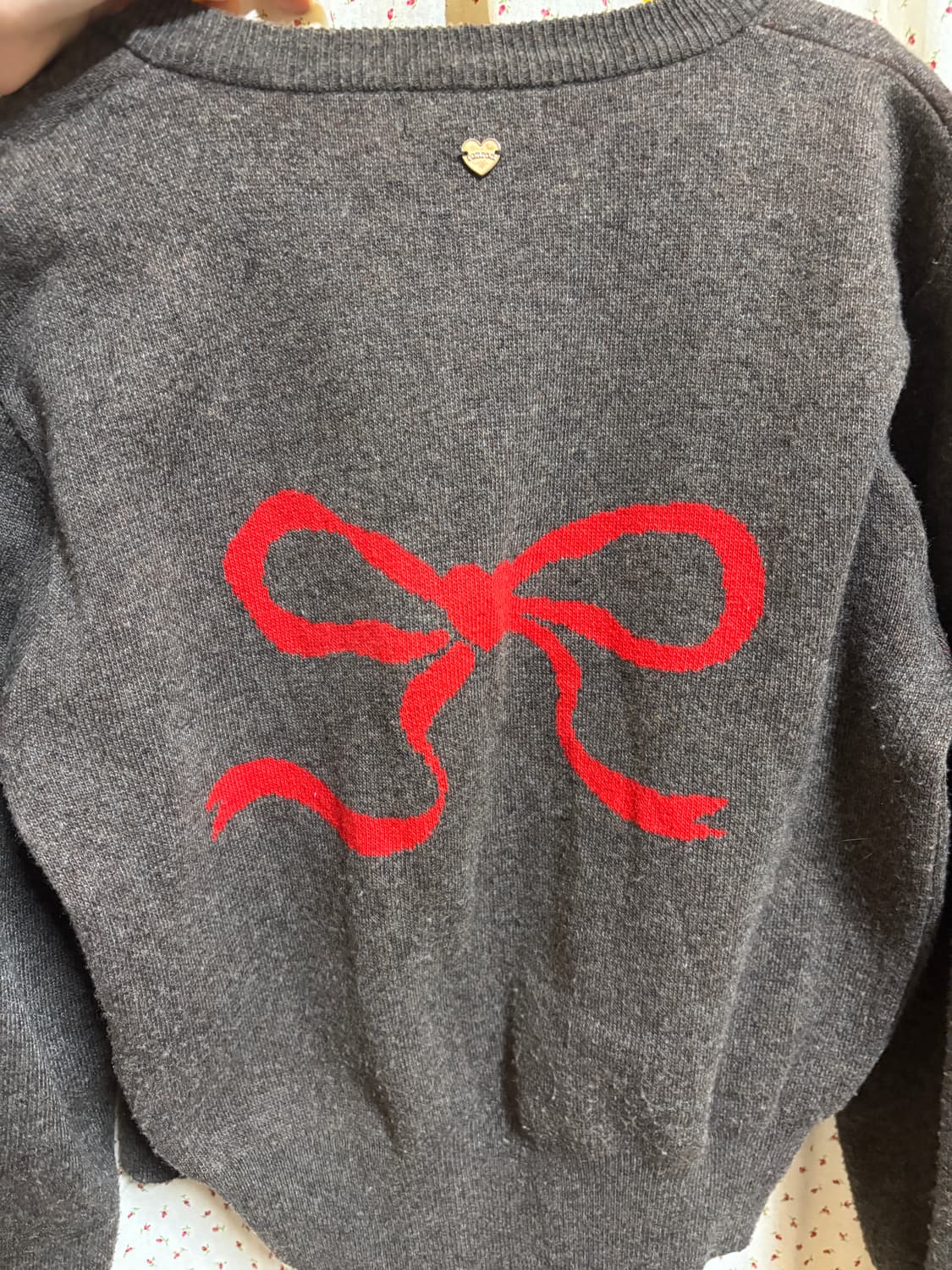 론론 리본 가디건(브라운) 판매 상품이미지3