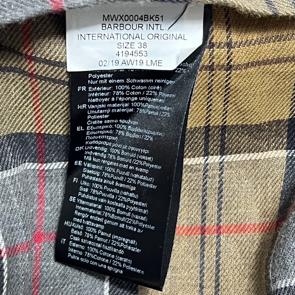 38 바버 인터네셔널 코듀로이 왁싱 자켓 상품이미지5