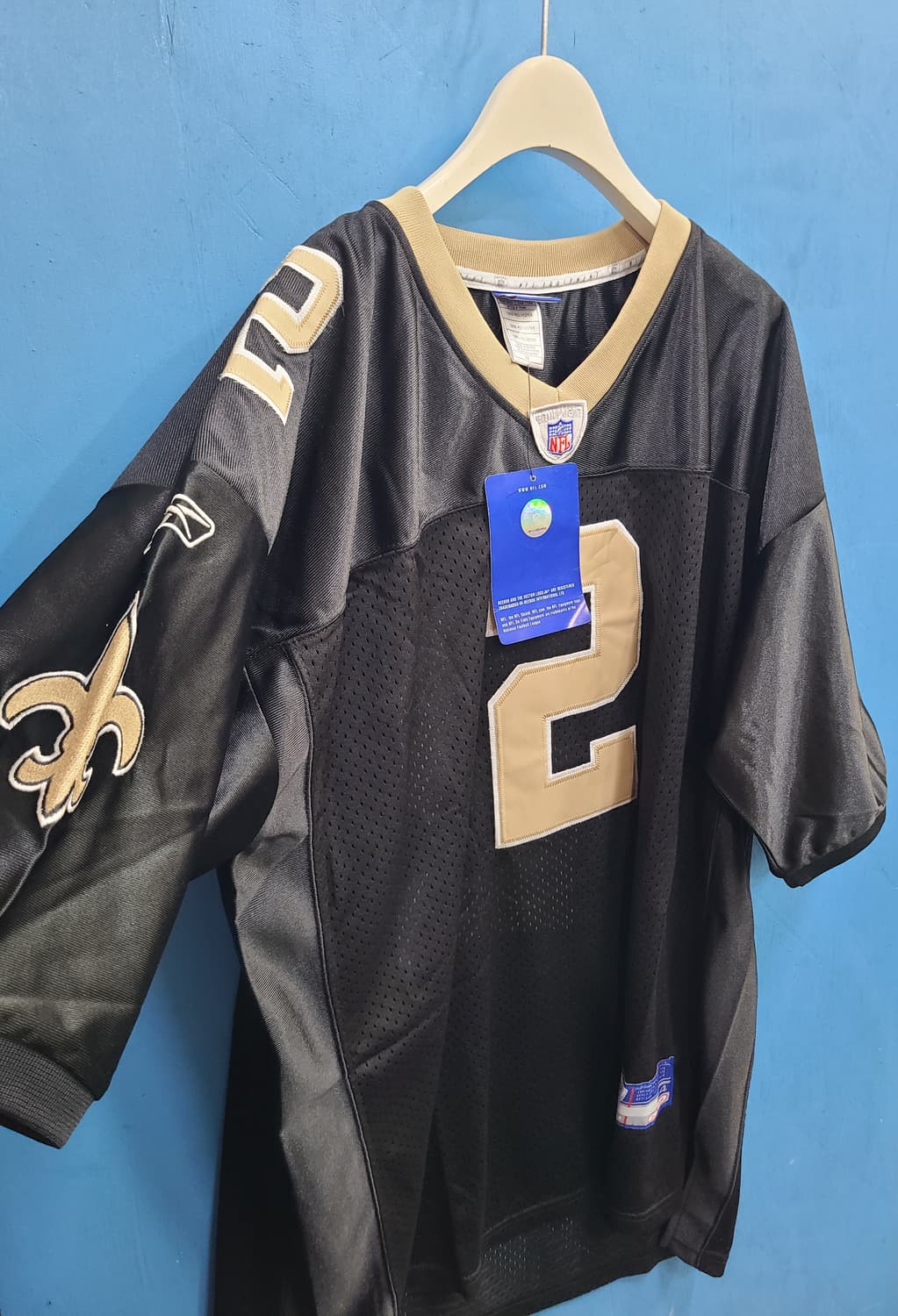 리복 NFL 뉴올리언스 세인츠 2번 Aaron Brooks 럭비져지 상품이미지5