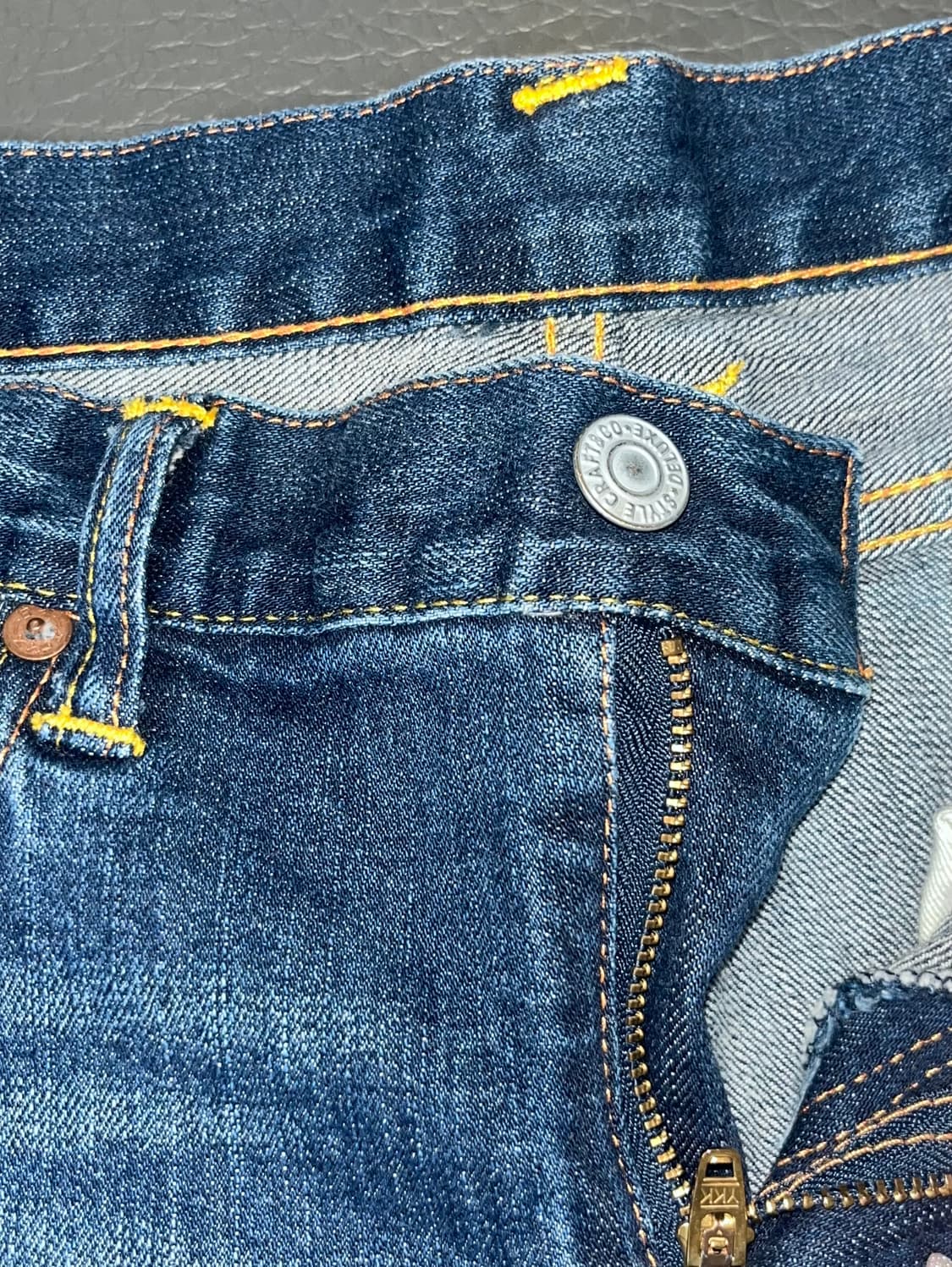 에비수 evisu 핑크 하트 자수 데님 진청바지 부츠컷 팬츠 y2k 갸루 상품이미지4