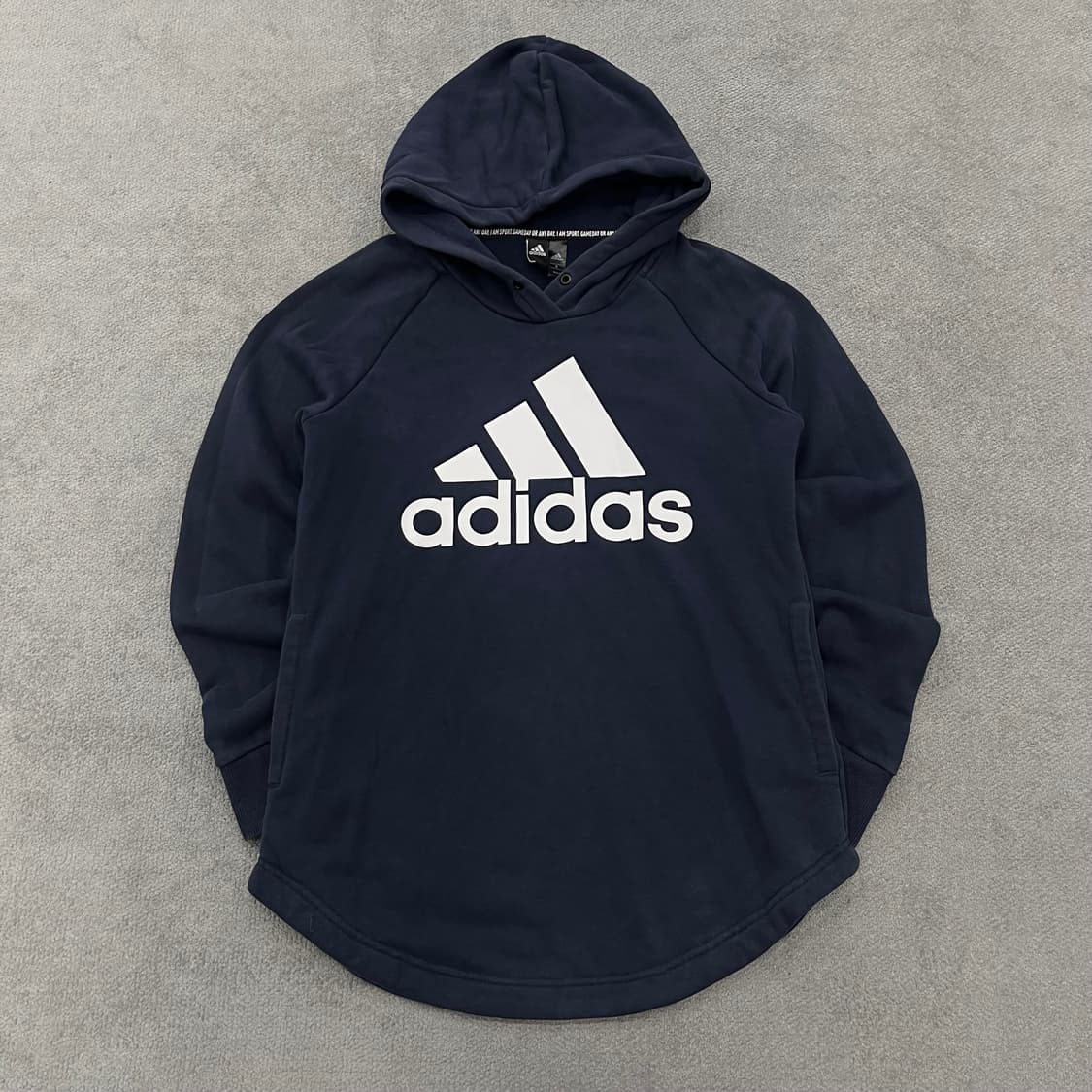 S 아디다스 빅로고 후드티 네이비 상품이미지1