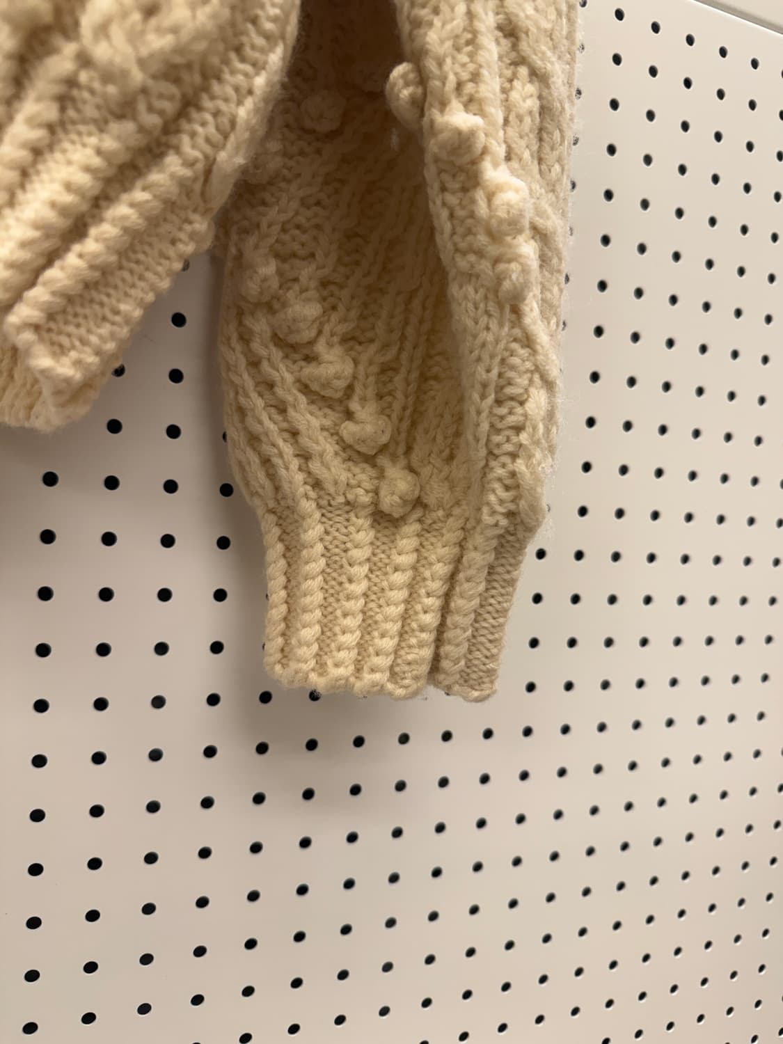 빈티지 울 패턴 아이보리 니트 U335 상품이미지3