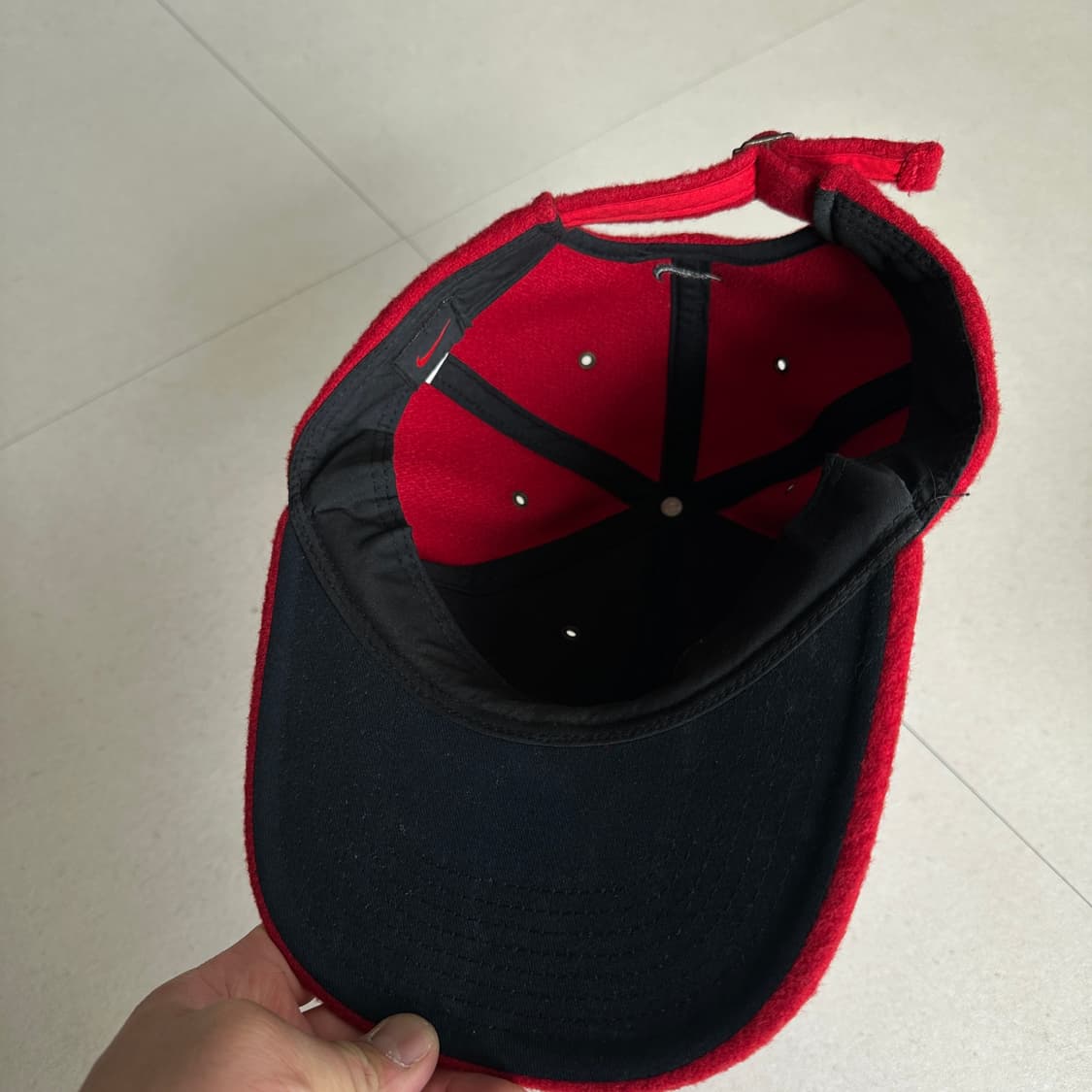90년대 나이키 빈티지 울 혼방 캡 레드 (F9YSK)  상품이미지5