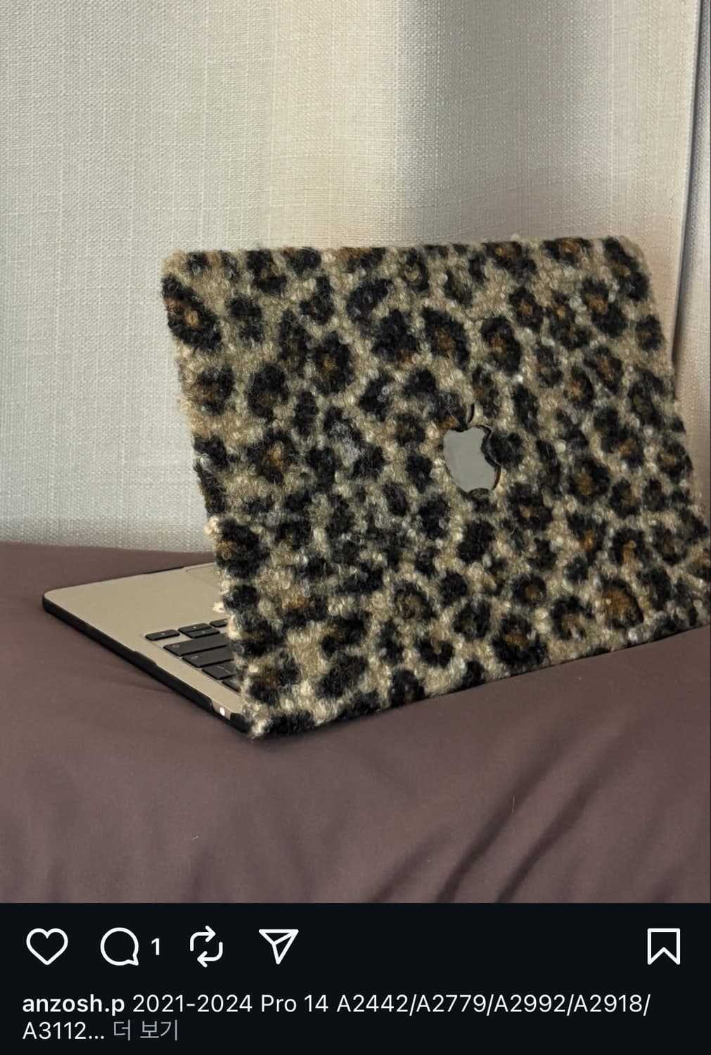 갸루 레오파드 맥북파우치 상품이미지1