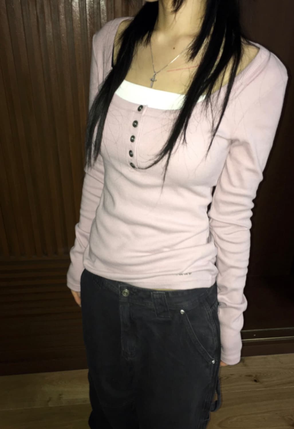 이즈이즈 터치 버튼 티 인디핑크 상품이미지1