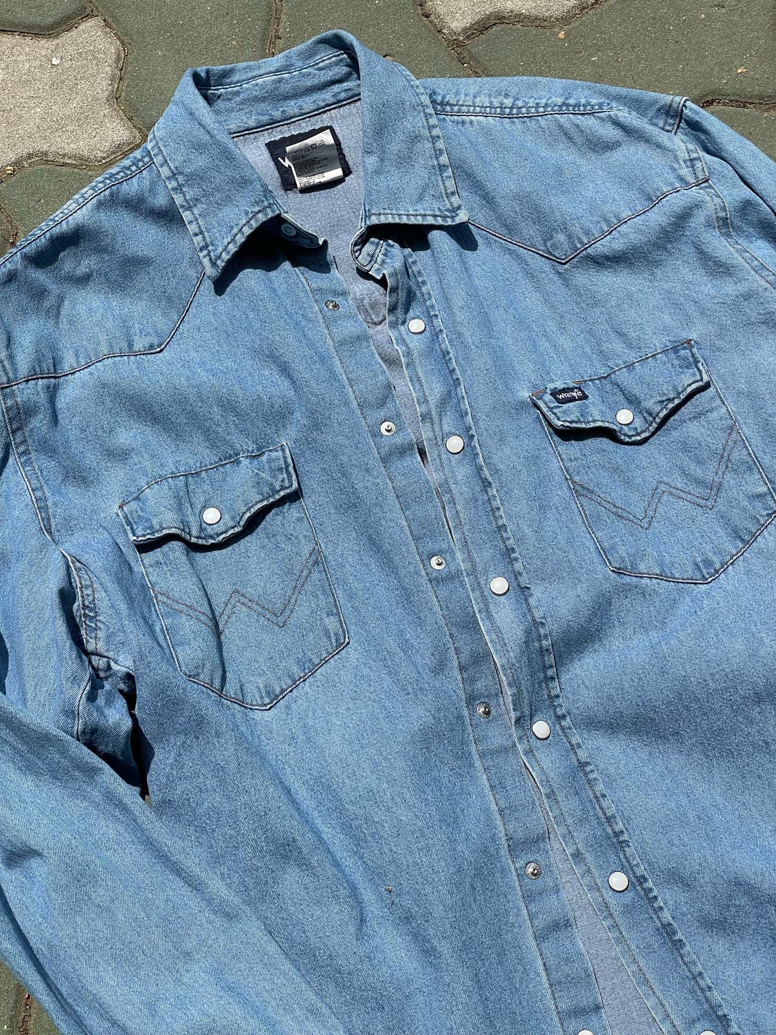 빈티지 랭글러 웨스턴 데님셔츠 xl 상품이미지3