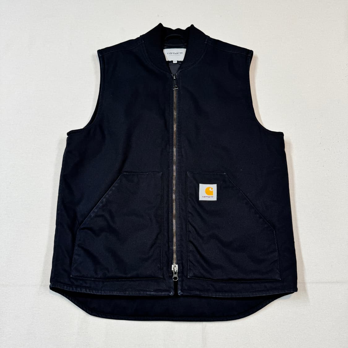 M) 칼하트 블랙 덕캔버스 워크 베스트 조끼 2way 지퍼 상품이미지1