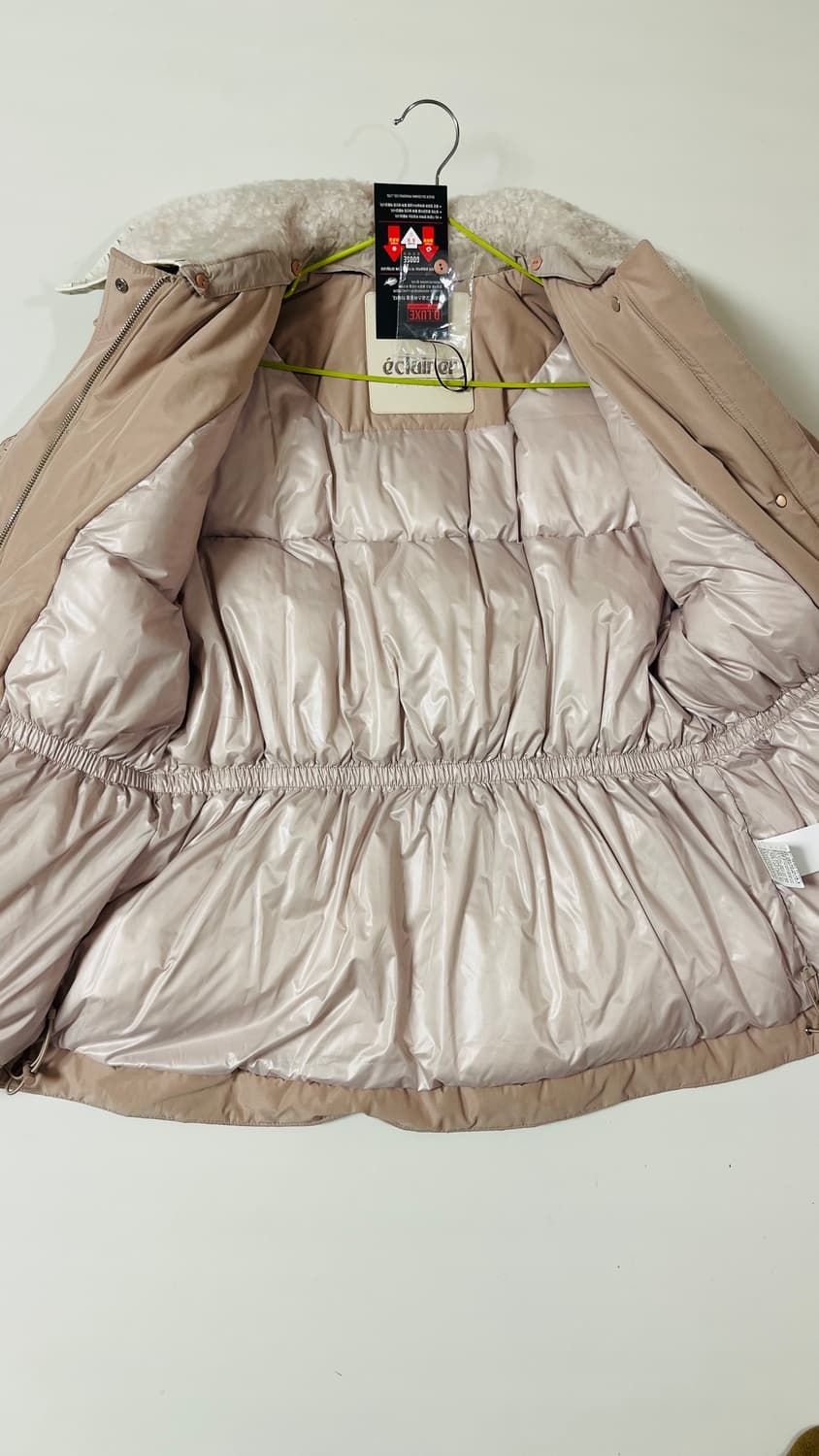 택달린새상품)데코 양털 카라 구스다운 벨티드 패딩 자켓 459,000원 상품이미지5