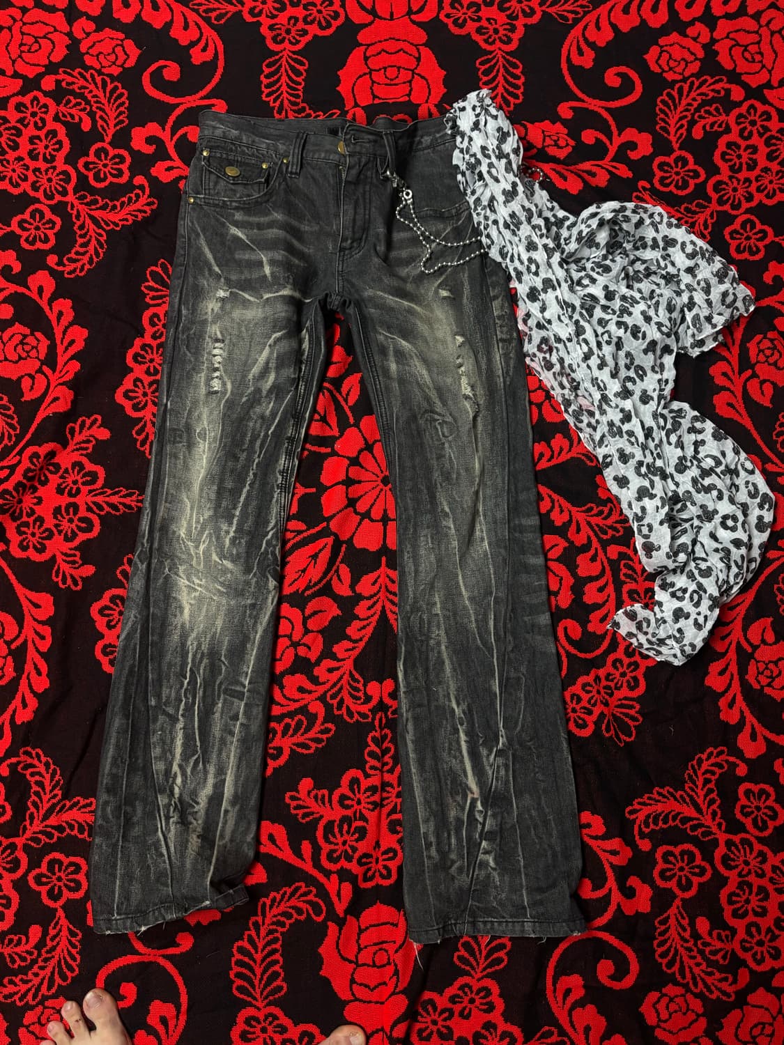vintage Silky punk leopard scarf 상품이미지1