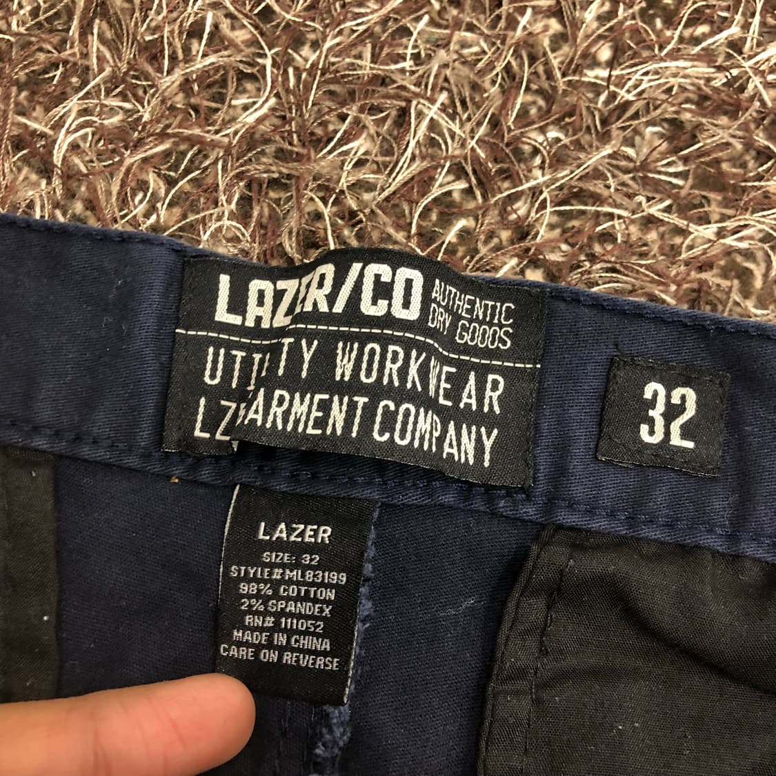 Lazer 바이커 디테일 코튼 워크 팬츠 상품이미지5