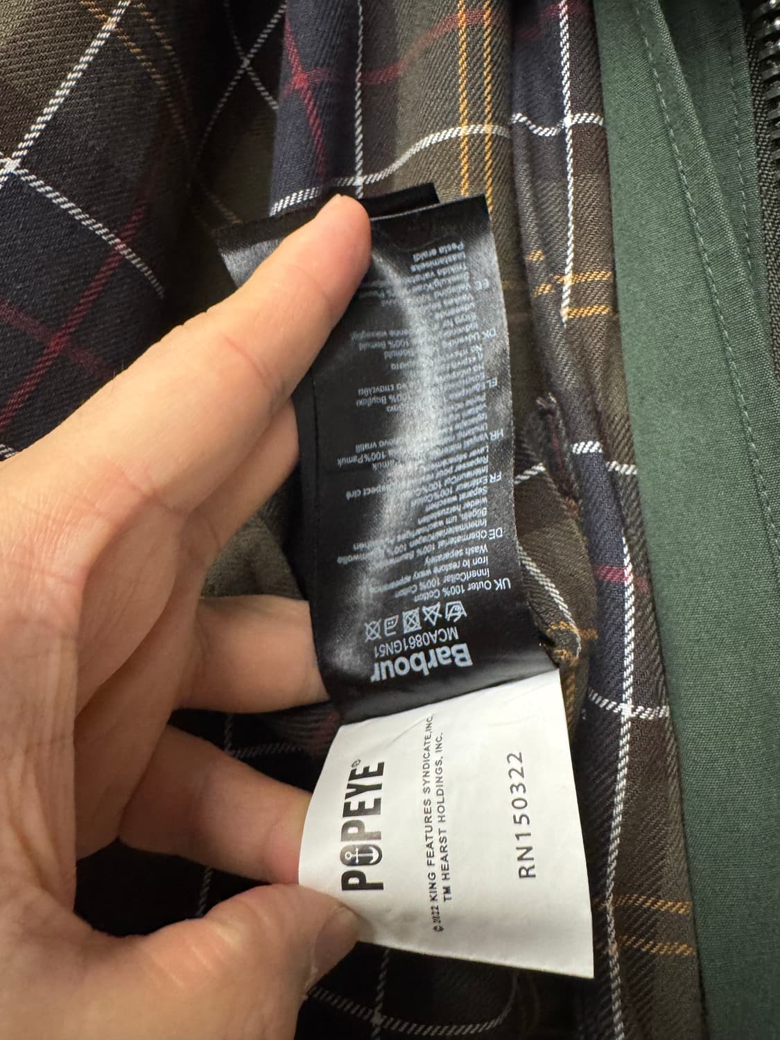 바버 x 노아 뽀빠이 비데일 논왁스 자켓 상품이미지6