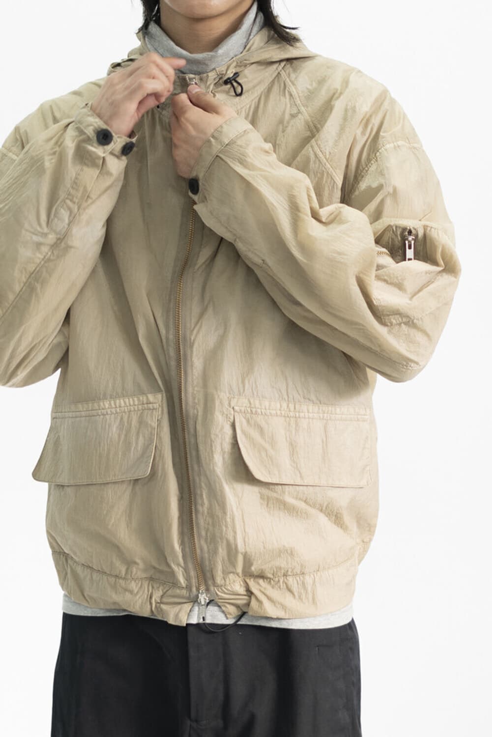 폴리테루 핸드 다이드 파카 베이지 3 상품이미지3