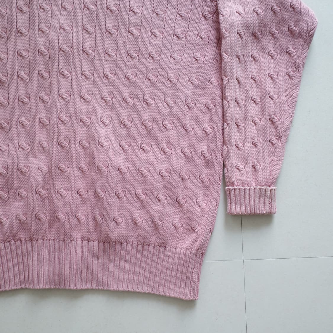 90s 폴로 랄프로렌 코튼 케이블 니트 가디건 105 상품이미지9