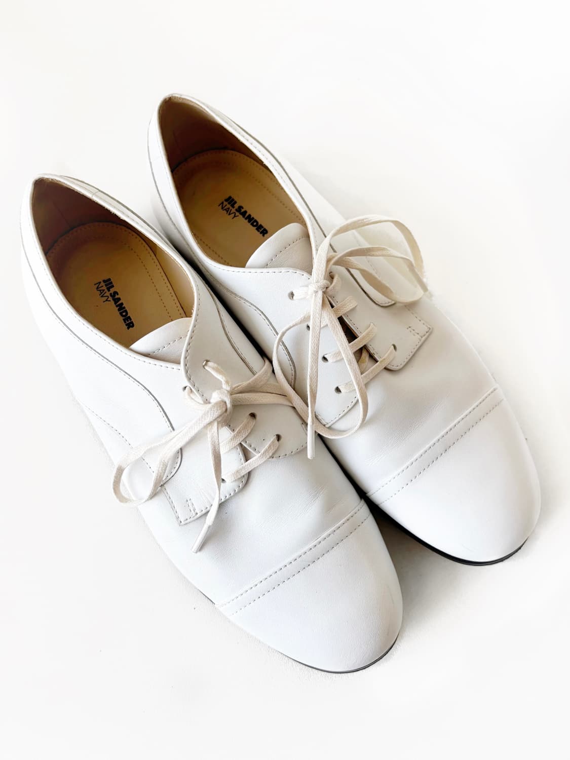 질샌더 화이트 레더 로퍼 상품이미지4