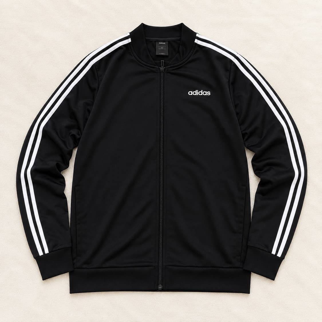 XL) Adidas 블랙 화이트 삼선 트랙 져지 상품이미지1