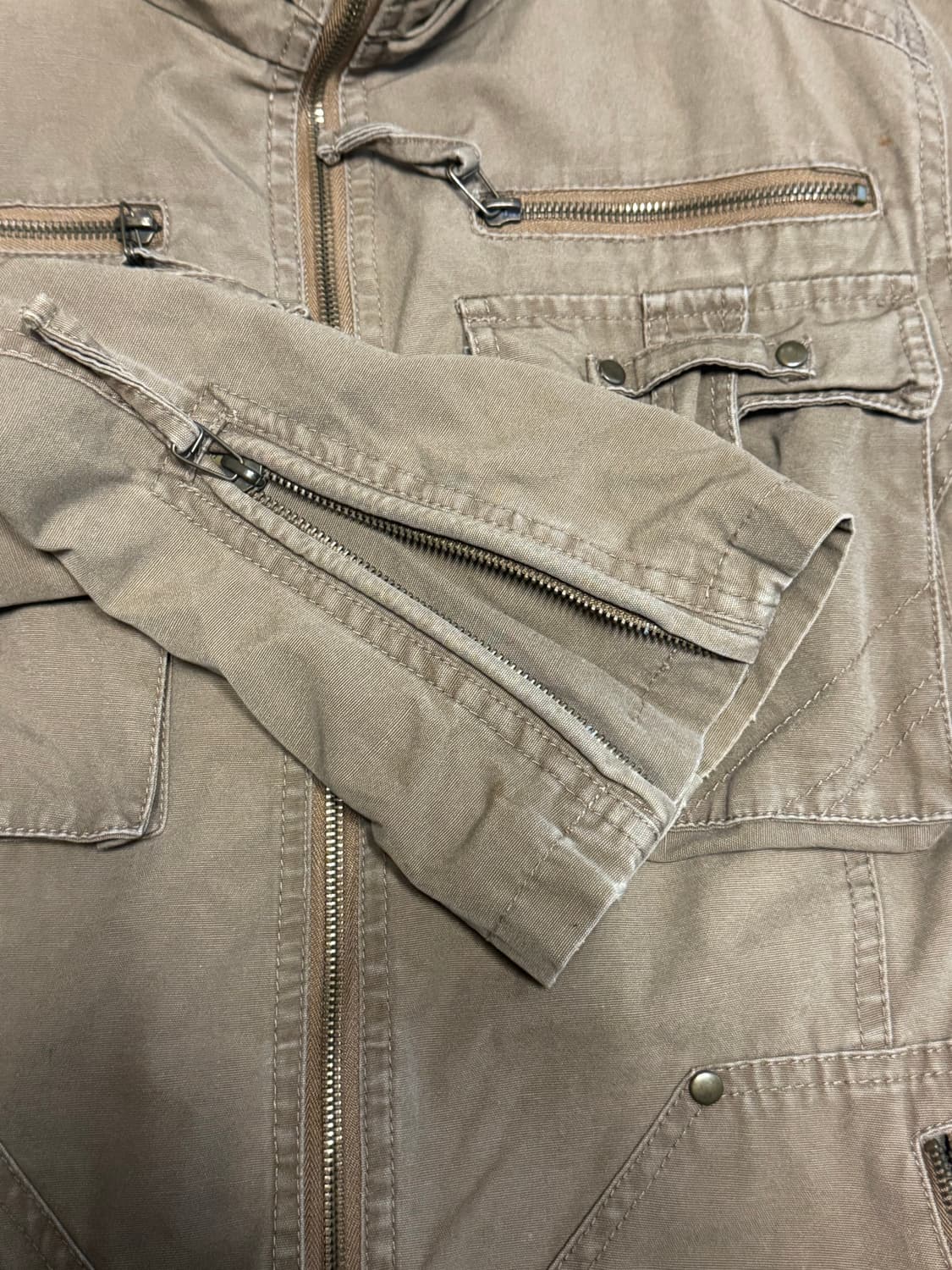 빈티지 야상 자켓 베이지 상품이미지3