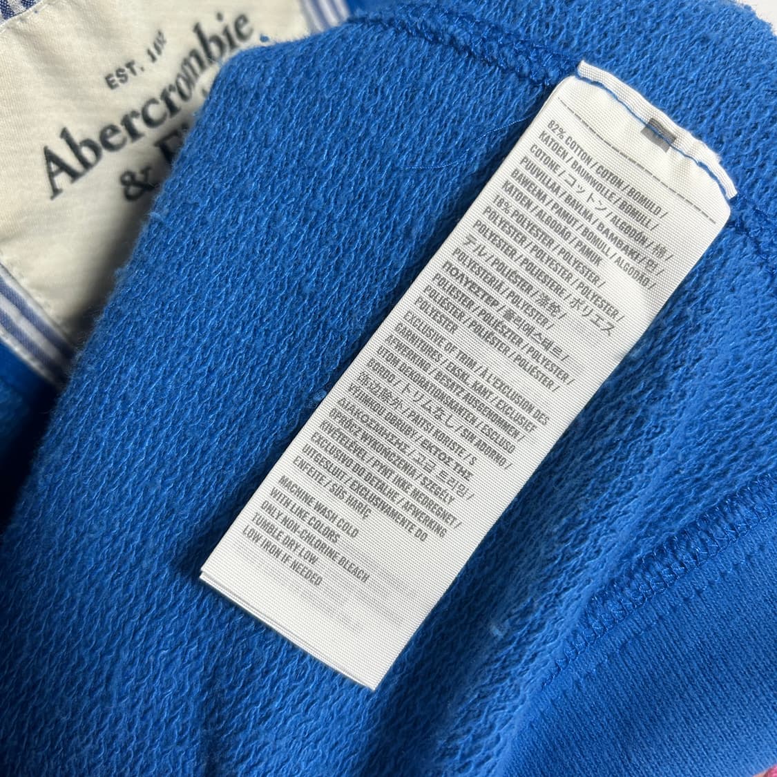 아베크롬비 y2k 아치로고 후드집업 블루 상품이미지7