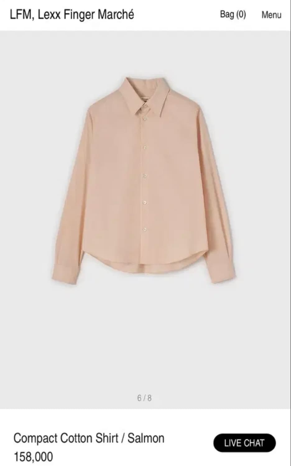 (새상품) Lfm Compact Cotton Shirt / Salmon 상품이미지1