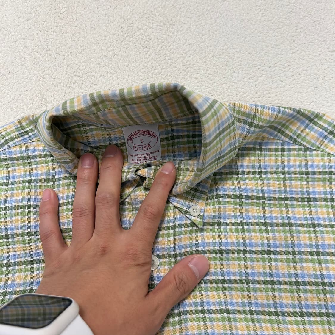 Brooks Brothers green check shirt 상품이미지6