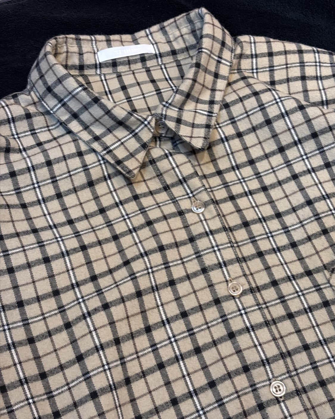 일본빈티지 스핀즈 오버핏 체커 셔츠 상품이미지2