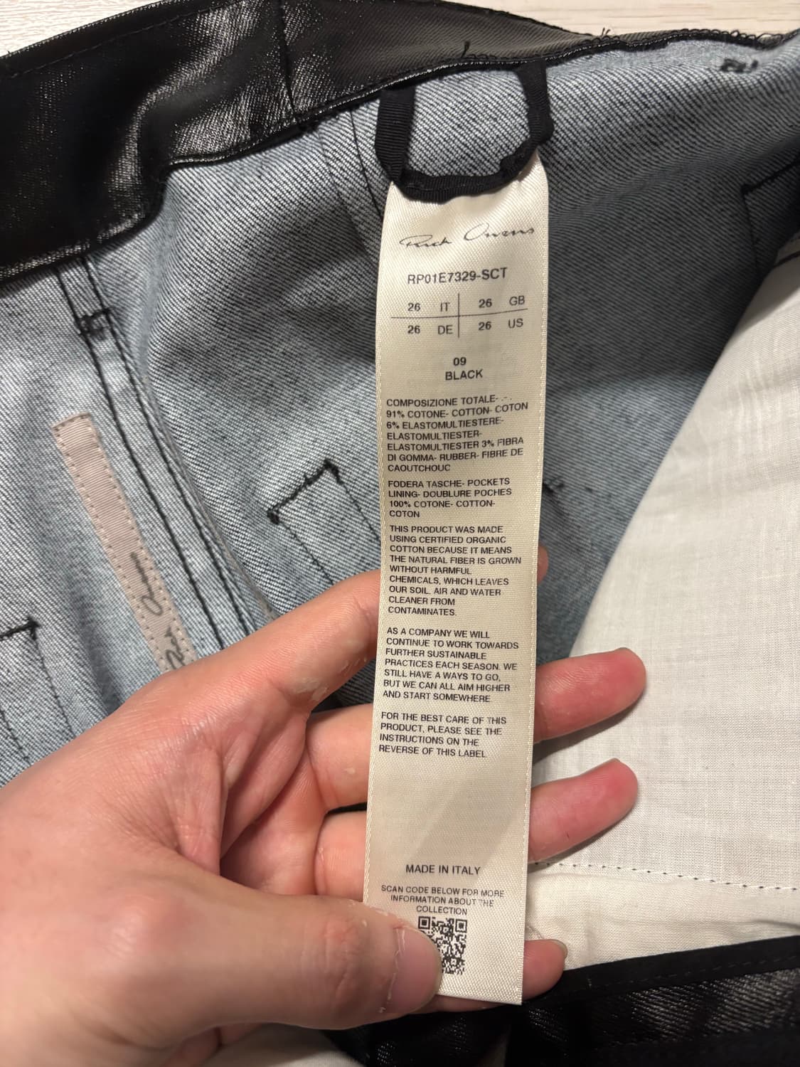 Rick Owens Bolan SCT Hollywood SS25 코팅 데 상품이미지4