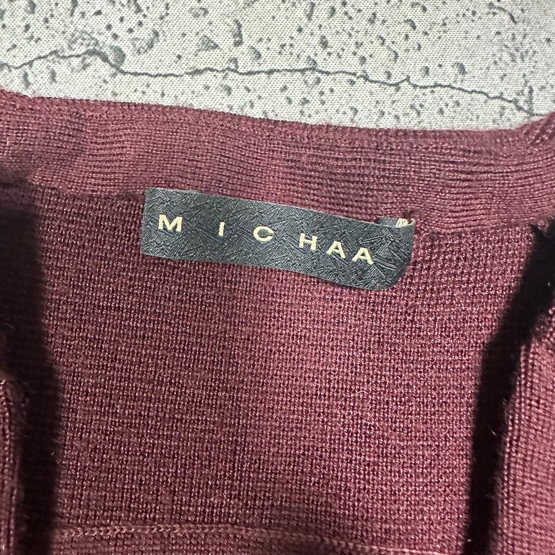 ✨ (바배) 미샤 캐시미어 버건디 블랙 원피스  상품이미지3