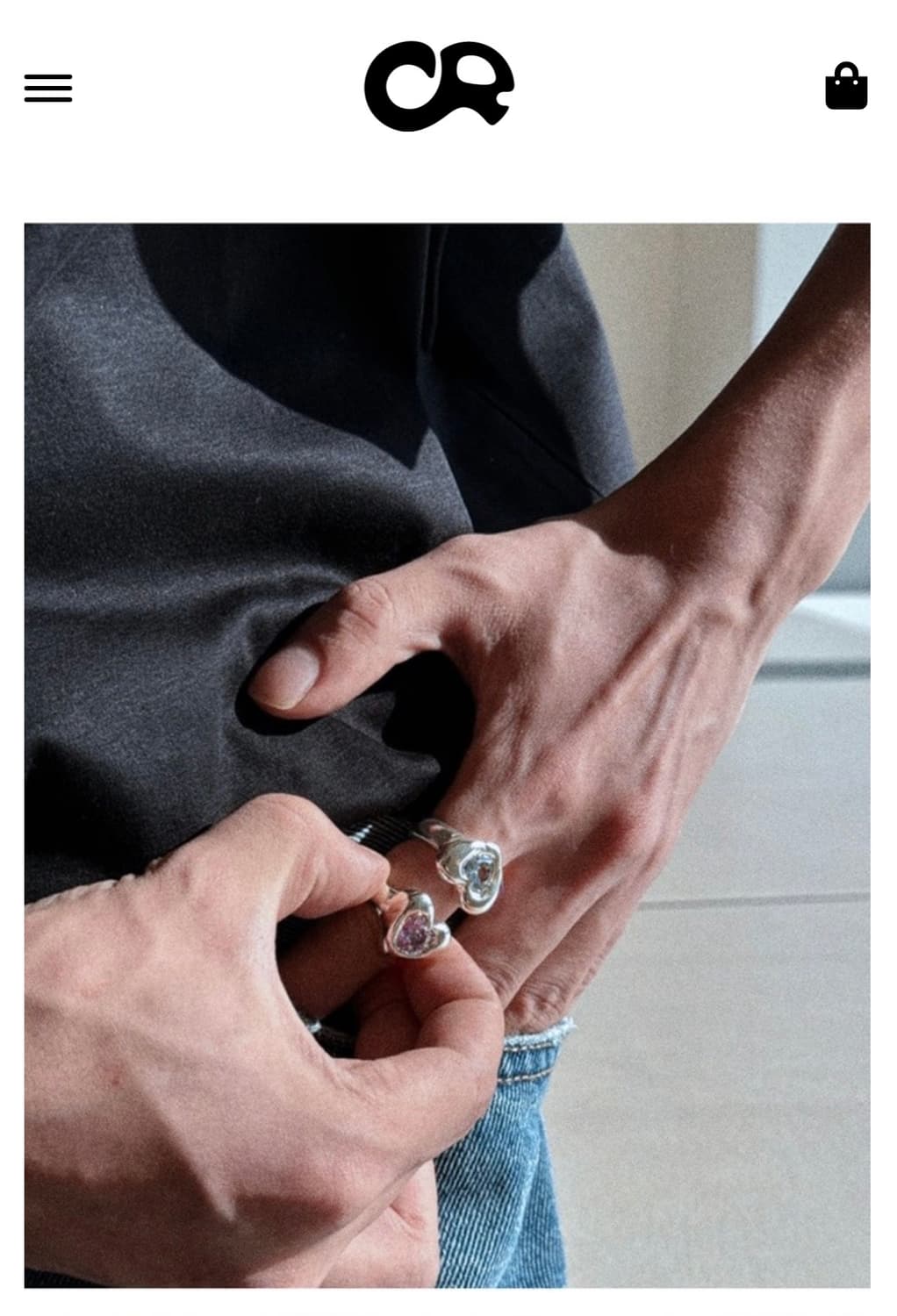 925실버 하트볼드 반지 상품이미지8