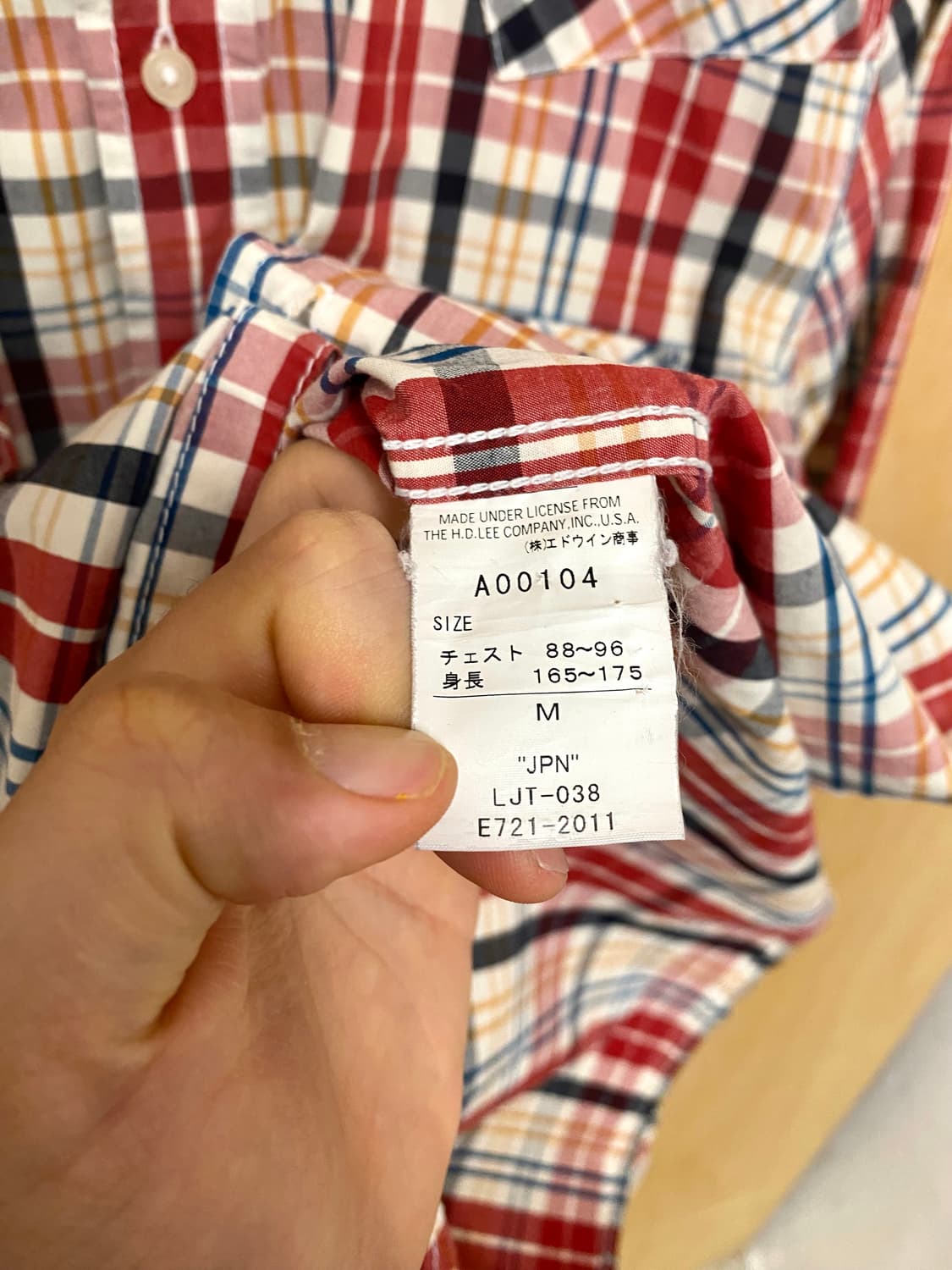 LEE madras check western shirts 마드라스 웨스턴 상품이미지6