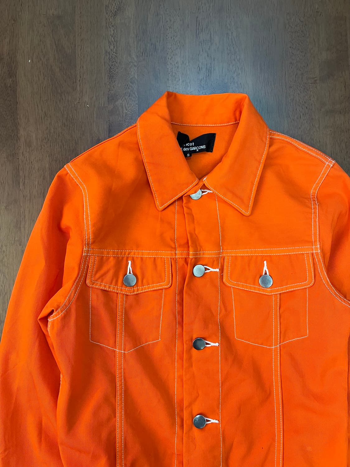 꼼데가르송 AD2000 오렌지 셔츠 자켓 상품이미지5