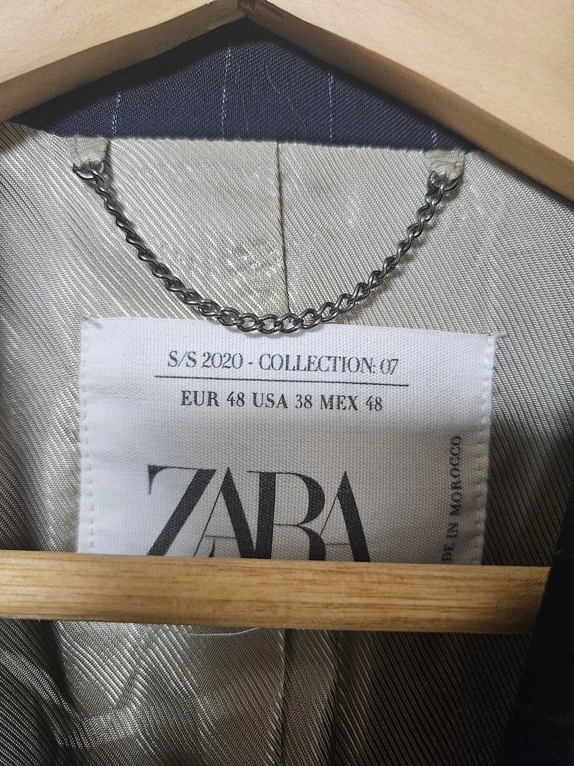 ZARA 스트라이프 원버튼 블레이저 48(L) 상품이미지5