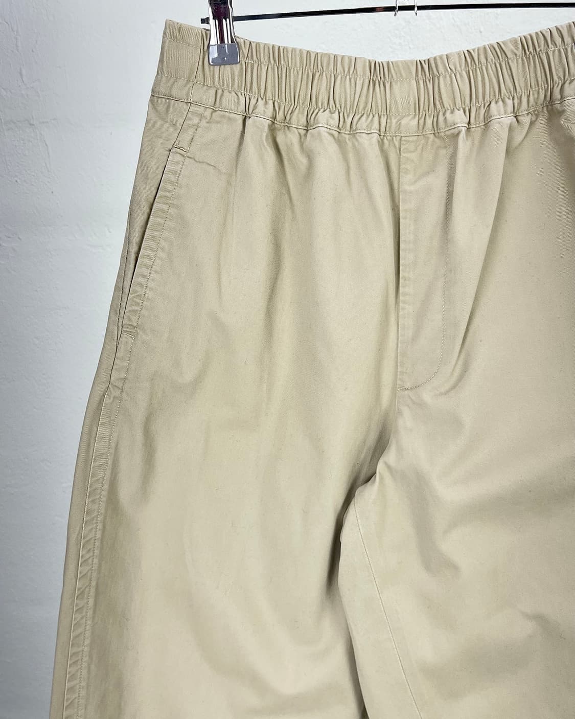 단톤 베이지 밴딩 사이드 포켓 코튼 벌룬 팬츠 상품이미지2