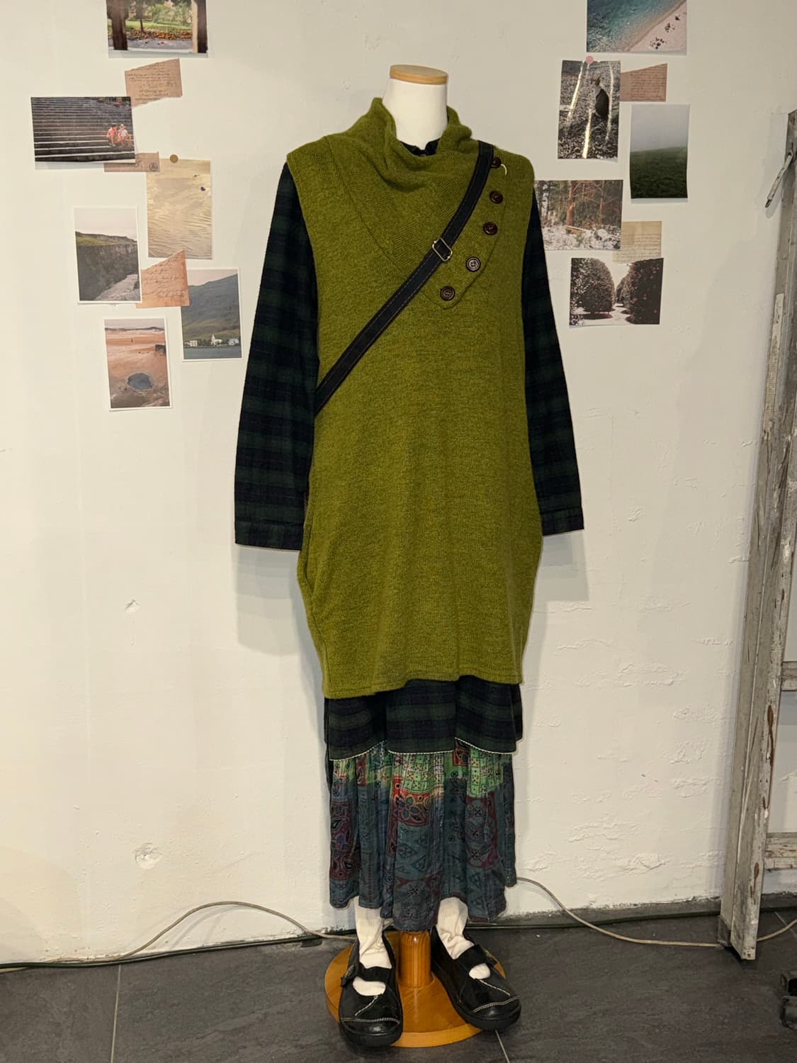 니트 조끼 원피스 상품이미지2