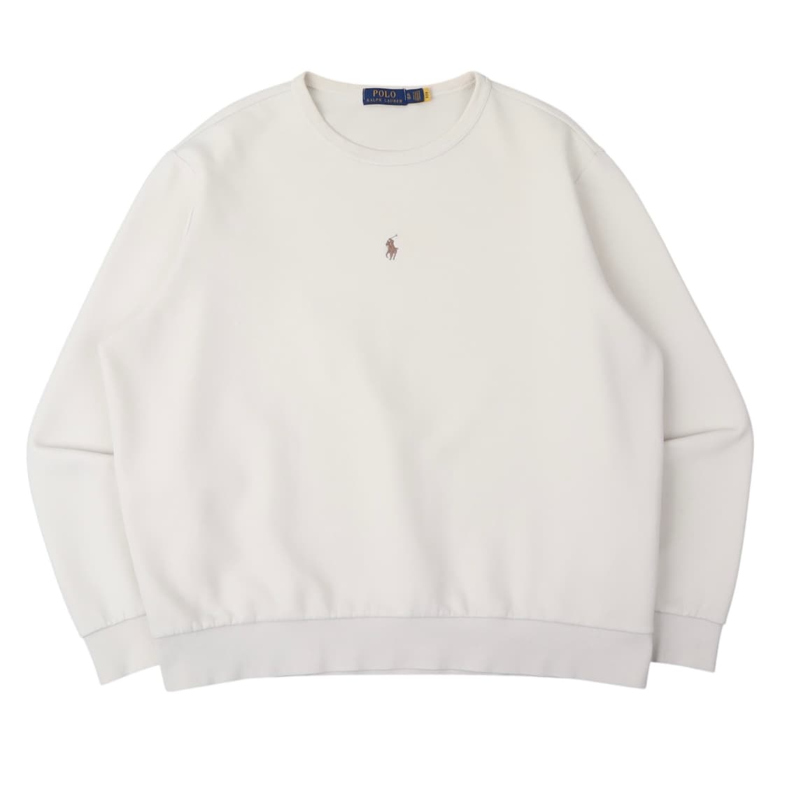 폴로 랄프로렌 QR 센터 포니 화이트 스웻셔츠 상품이미지1