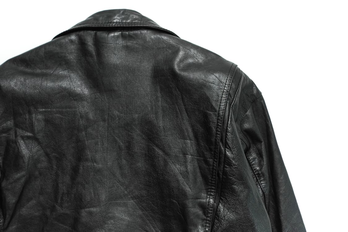 LEATHER BOMBER JACKET black 상품이미지8