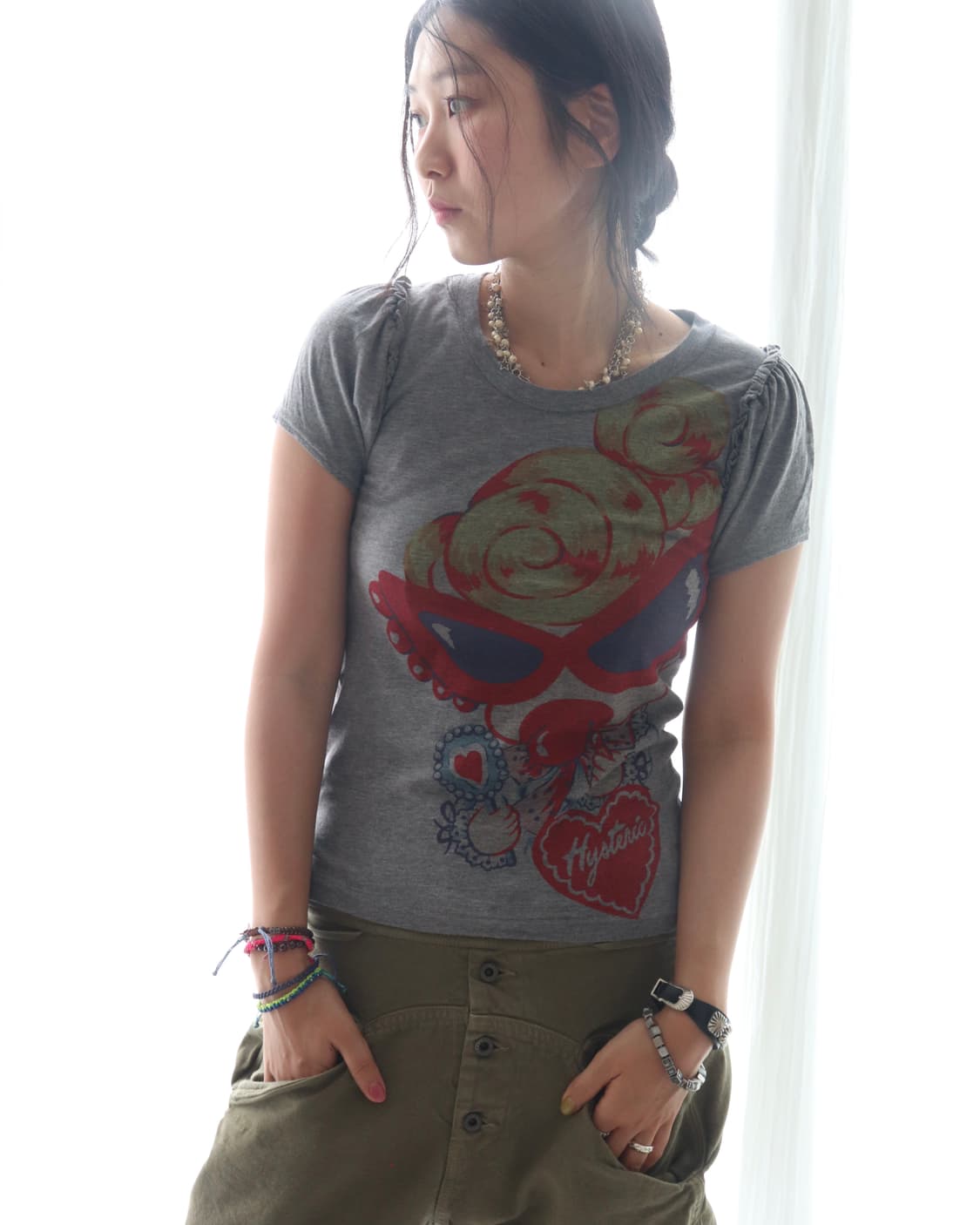 [Hysteric Mini] Grey Puff T-Shirt 상품이미지1