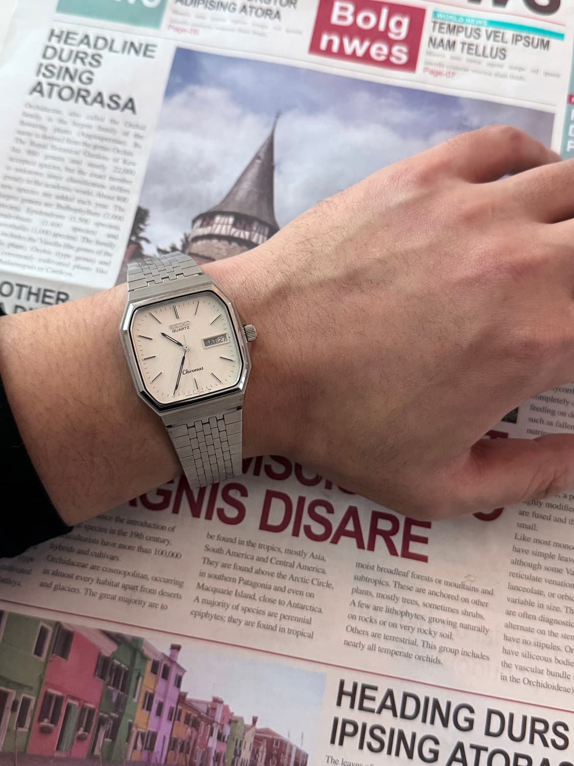 세이코 Seiko 쿼츠 테레비 크로노스 데이 데이트 상품이미지4