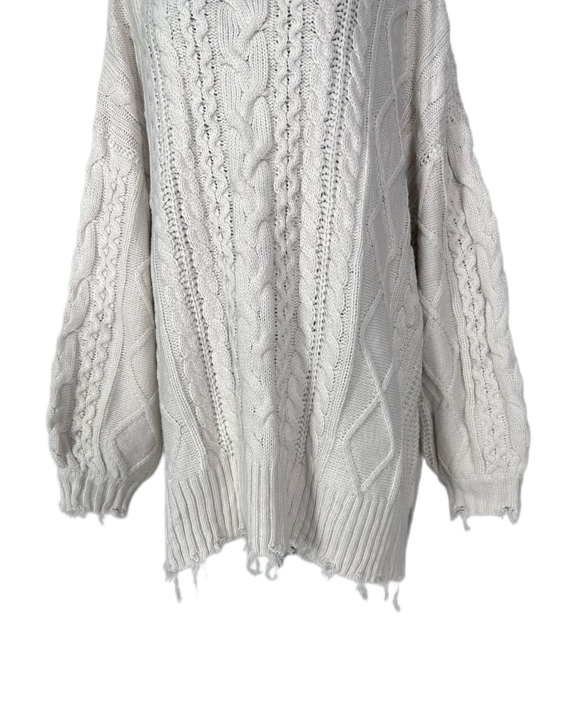 grunge detail cable over knit 상품이미지4