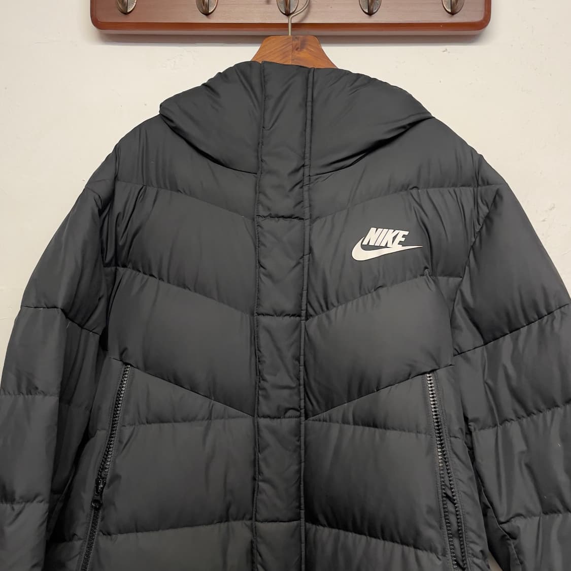 나이키 (우먼) 덕 다운 블랙 롱 패딩   상품이미지4