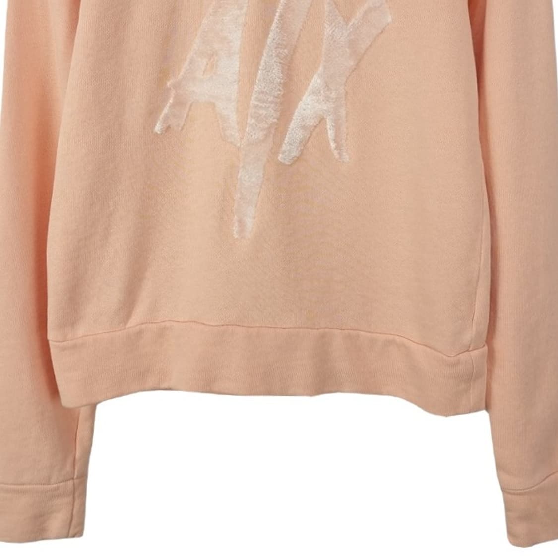 [아르마니] 벨벳 빅로고 크롭 맨투맨 P01624 상품이미지5