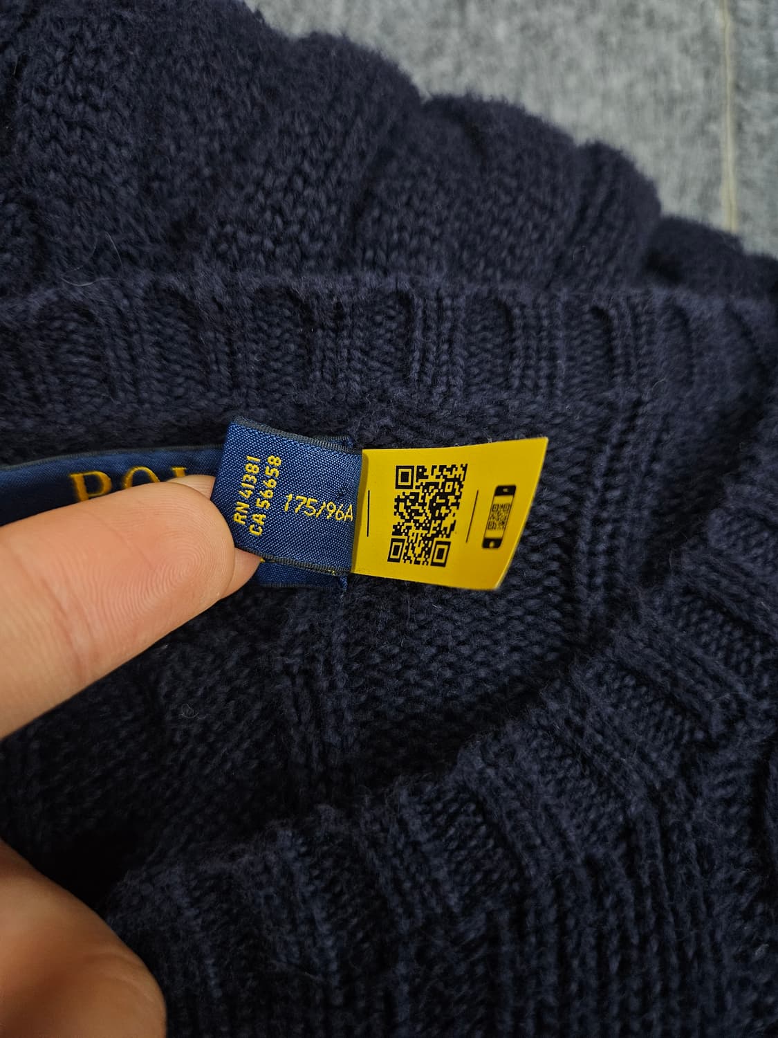 폴로 랄프로렌 신형 케이블 니트 스웨터 급처 상품이미지5