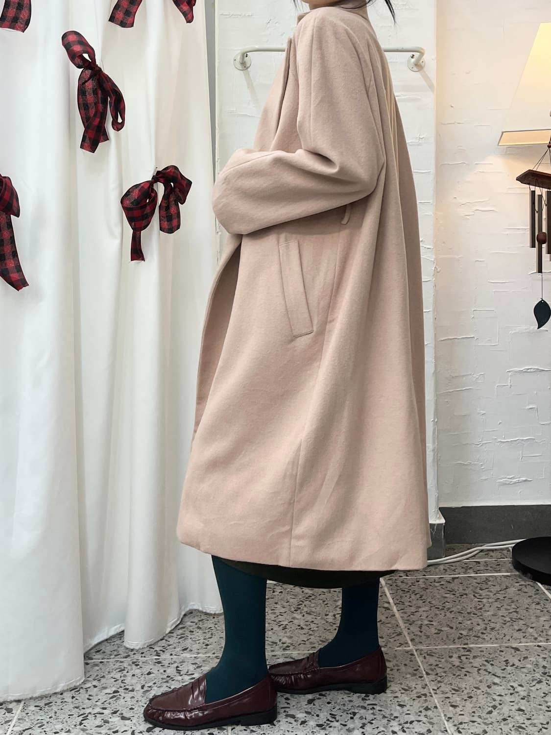 blush pink coat 상품이미지3