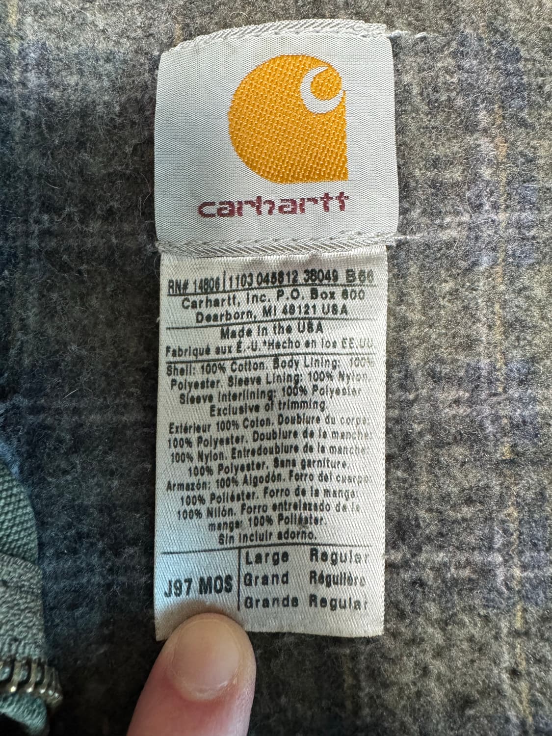 칼하트 디트로이트 j97 모스 라지 j97 mos large 상품이미지4