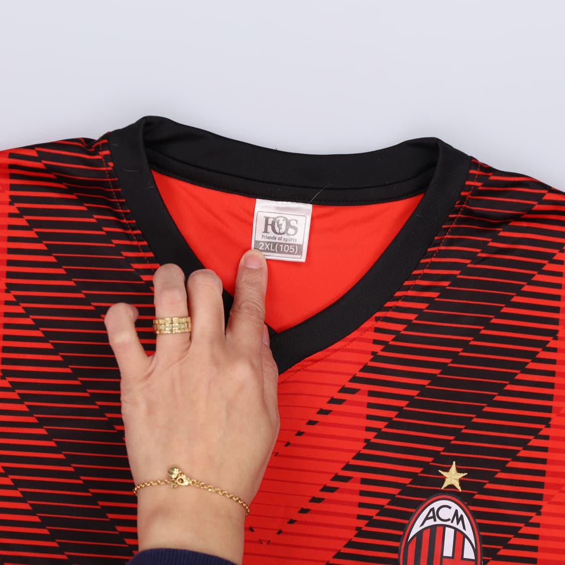 2XL AC밀란반티 반팔 유니폼 0318H1 상품이미지3